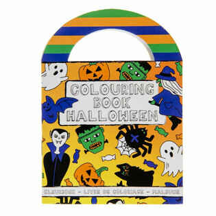 Små Halloween-malebøger med klistermærker (48 stk.)