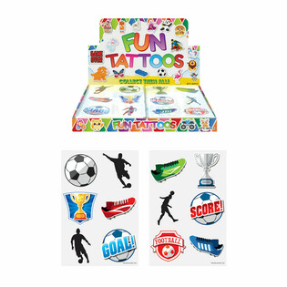 FUN TATTOOS - FODBOLD I DISPLAY (96 STK)