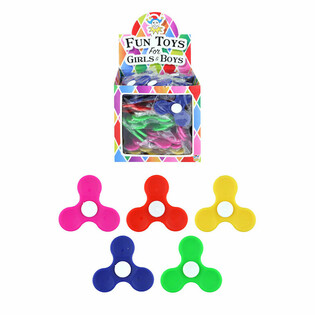 Fidget Spinners i Plast i Display - Mix Farver (100 stk.)