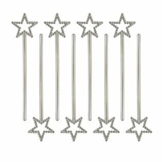 Tryllestav med stjerne, 17 cm (1 pakke med 8 stk.)