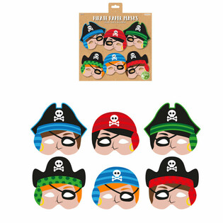 MILJØVENLIGE Pirat-papirmasker - 12 Stk. Assorteret
