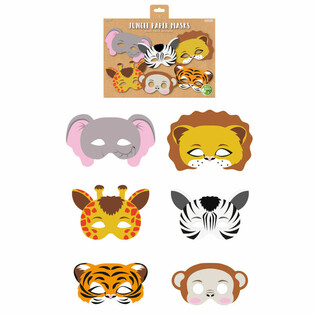 MILJ&Oslash;VENLIGE JUNGLEDYR PAPIRMASKER (12 STK.)
