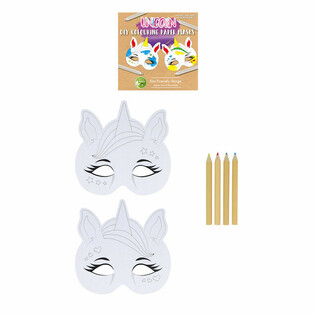 ECO FRIENDLY - Farv dine egne enhjørningemasker (12 sæt)