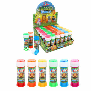 S&aelig;bebobler Jungle Dyr 50ml i Display (36 stk.)