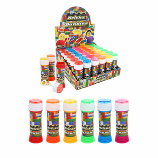 S&aelig;bebobler Brickz / Byggeklodser 50ml - Display (36 stk.)