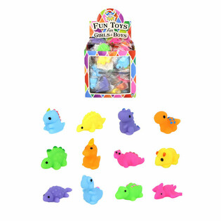 SQUISHY DINOSAURER TIL TOMBOLA - DISPLAY (96 stk.)