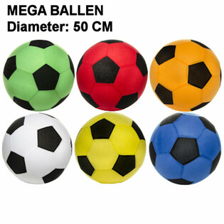 MEGABOLDE - DIAMETER: 50 CM - MIX FARVER DISPLAY (12 stk.)