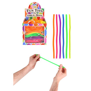 Stretchy Strings - Elastiske Snore - Mix Farver - I Display (144 stk.)