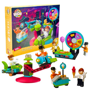 KIDS BRICKS FUN PARK - BYGGEKLODSER S&AElig;T - 130 DELE (1 stk.)