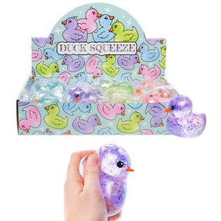 SQUEEZE DUCK AND - MIX FARVER - I DISPLAY (12 stk.)