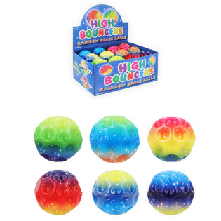 RAINBOW SPACE HOPPEBOLDE I DISPLAY (24 stk.)