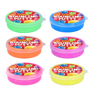 Hoppende Modelervoks Bouncing Putty, 10g - Mix Farver (6 stk.)