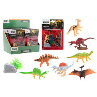 ANIMAL WORLD - Dinosaur Leges&aelig;t 8 dele - I Display (12 stk.)