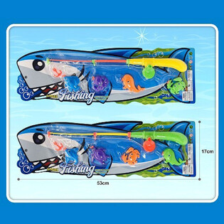 MAGNETISK FISKESPIL PÅ KORT - Mål 16x53x3,5 cm (12 stk.)