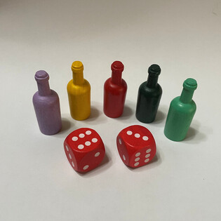 Lav dit eget br&aelig;tspil s&aelig;t - 5 brikker + 2 terninger (100 stk.)