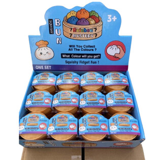 RAGE - Squishy Bun Dumplings LILLE (5.3x5.3x4.1 cm) - Viral 2026 Fidget Toy (24 stk.)