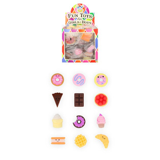 Squishy Desserter i Display (84 stk.) - Perfekt til Lykkepose