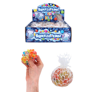 SQUEEZY BEADZ KLEMMEBOLDE MED NET I DISPLAY (36 stk.)