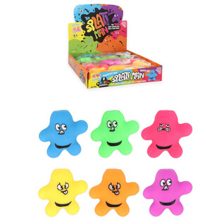 SQUEEZY SPLAT MAN - MIX FARVER - I DISPLAY (24 stk.)