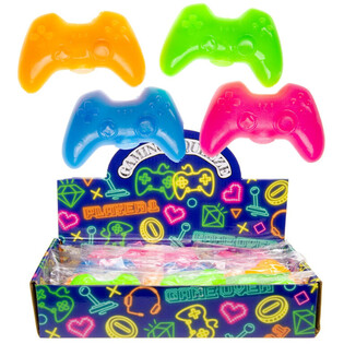 Klemmeleget&oslash;j Gamepad Squeeze - Mix Neonfarver - i Display (12 stk.)