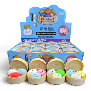 RAGE - Squishy MINI&rsquo;S EDITION Bun Dumplings LILLE (5.3 x 5.3 x 4.1 Cm) Viral 2026 Fidget Toy (24 stk.)