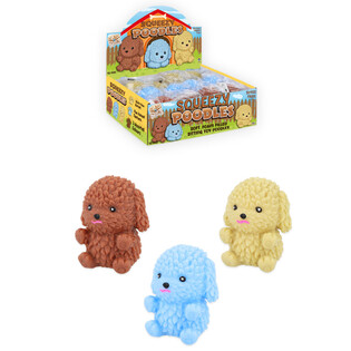 Stretchy Squishy Puddelhunde i Display (12 stk.)