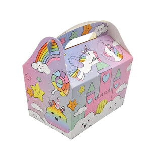 MENUBOX ENHJ&Oslash;RNING / UNICORN - M&aring;l 18.5x12x19 CM - FOODBOX - KIDSBOX (24 stk.)