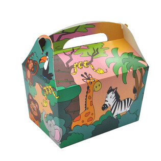 MENUBOX MODEL: JUNGLEDYR - M&aring;l 18.5x12x19 CM - FOODBOX - KIDSBOX (24 stk.)