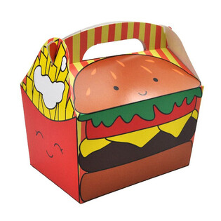 MENUBOX MODEL: HAMBURGER & POMMES FRITES - M&aring;l 18.5x12x19 CM - FOODBOX - KIDSBOX (24 stk.)