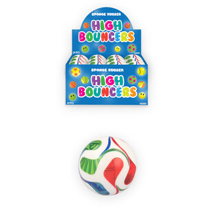 HIGH BOUNCE FODBOLD HOPPEBOLD - I DISPLAY (24 stk.)