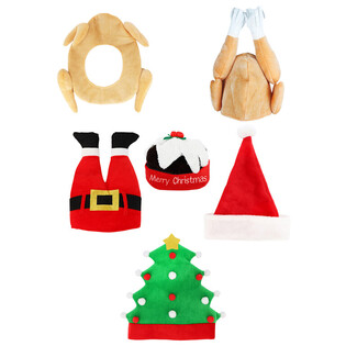 MIX LUKSUS SJOVE NISSEHUER - XMAS CAPS (6 stk.)