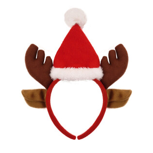 RENSDYR DIADEM TIL JUL MED NISSEHUE (48 stk.)
