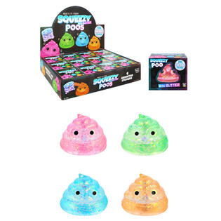 SQUEEZE LORT - MED SUGAR GEL GLIMMERFYLD - MIXEDE FARVER - I DISPLAY (12 stk.)