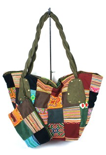 B-FAIR Patchwork Taske Stor Gr&oslash;n (1 stk.)