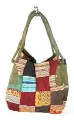B-FAIR Patchwork-taske Stor Grøn (1 stk)
