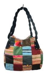 B-Fair Patchwork Taske Lille Sort - Håndlavet (1 stk)