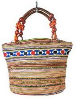 B-FAIR Beads Taske med brune perler (1 stk.)