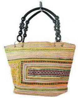 Art.nr: 97737 - B-FAIR Beads Taske Sort/Regnbue (1 stk)