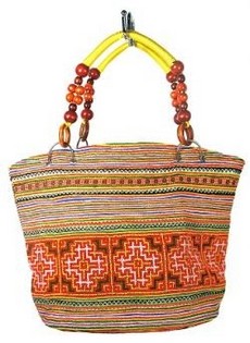 B-FAIR Taske Beads Brun/Gul (1 stk)