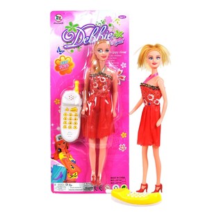 DEBBY DUKKE MED TELEFON P&Aring; KORT (6 stk.)