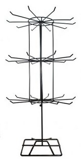Metal Displaystativ Sort (3 Niveauer) - 1 stk